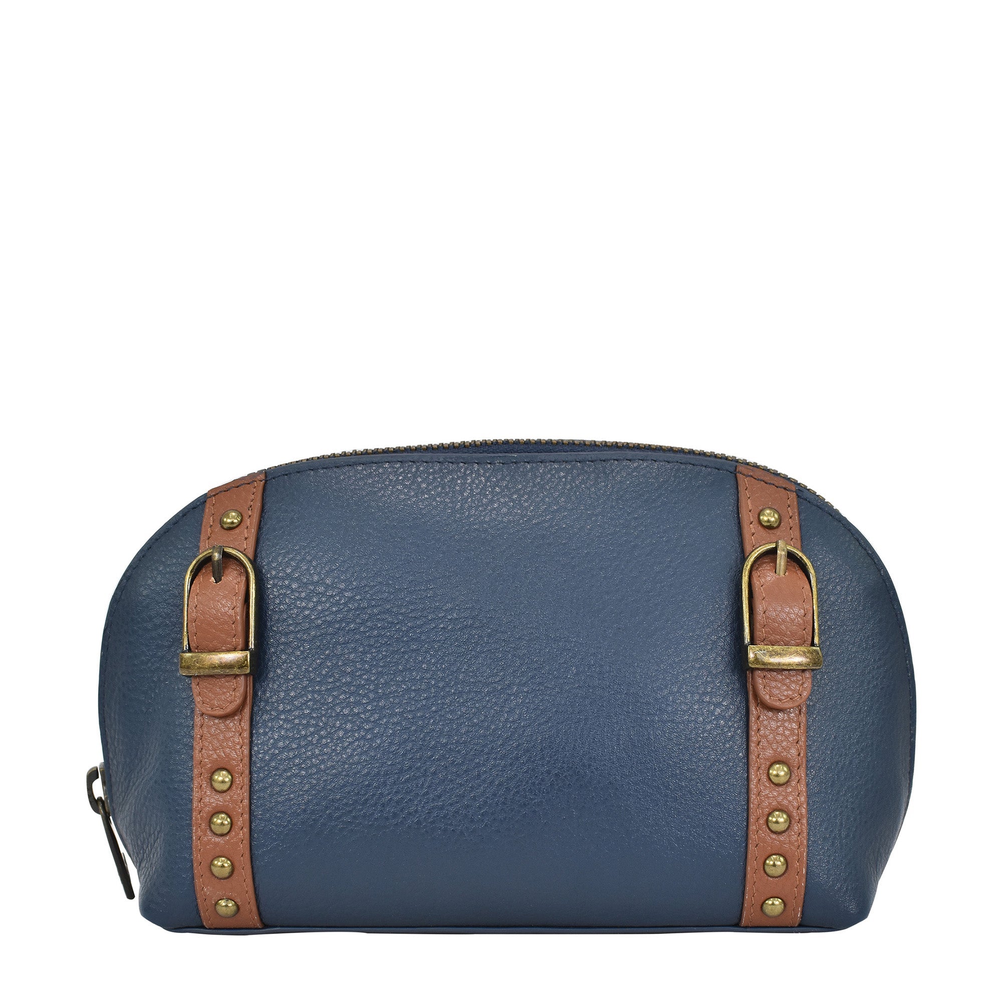 Heritage Leather Zippered Cosmetic Pouch - 1908