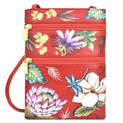 Crimson Garden Mini Double Zip Travel Crossbody - 448