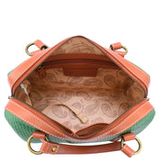 Heritage Leather Large Convertible Satchel - 8535