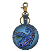 Painted Leather Bag Charm - K0013