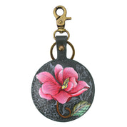 Painted Leather Bag Charm - K0013