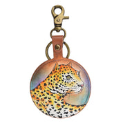 Painted Leather Bag Charm - K0013