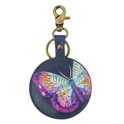 Painted Leather Bag Charm - K0013