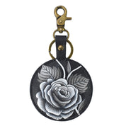 Painted Leather Bag Charm - K0013