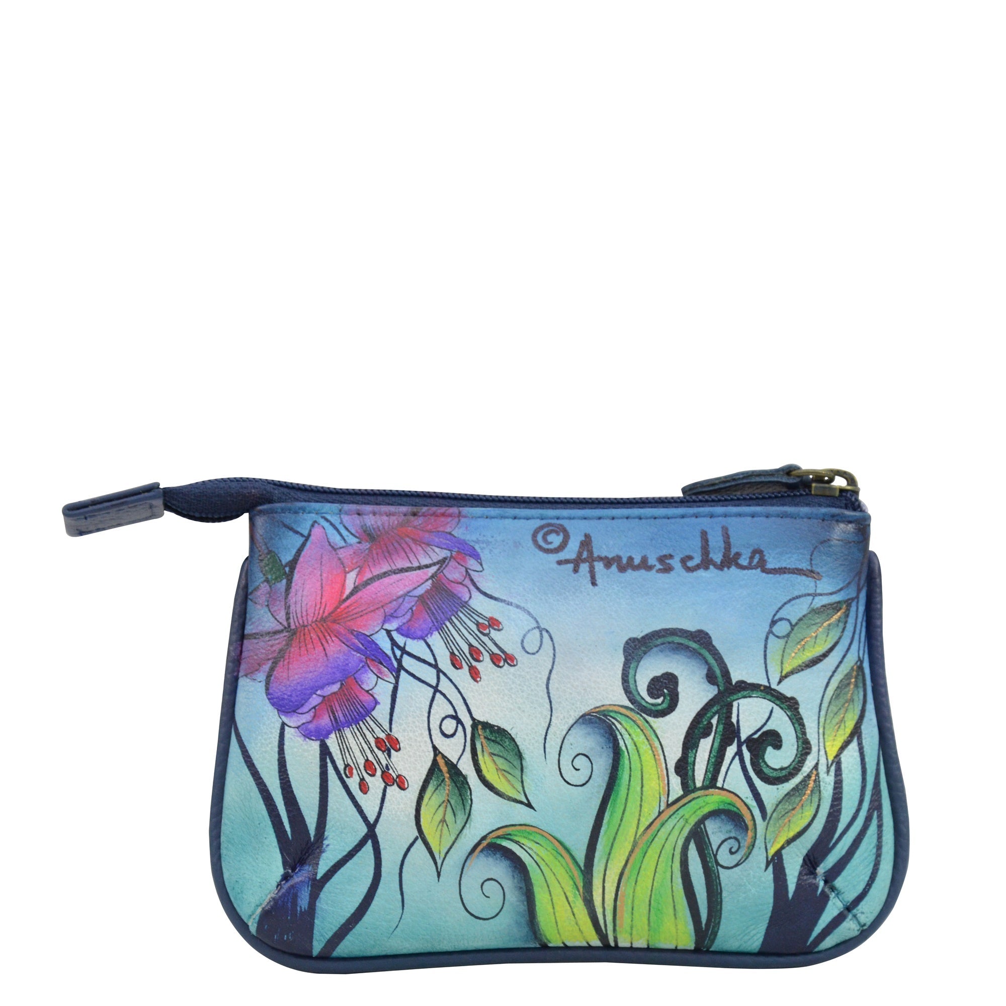 Medium Zip Pouch - 1107| Anuschka Leather India