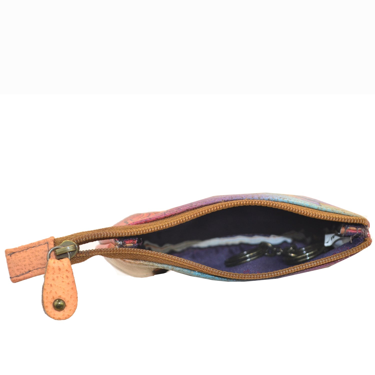 Medium Zip Pouch - 1107| Anuschka Leather India