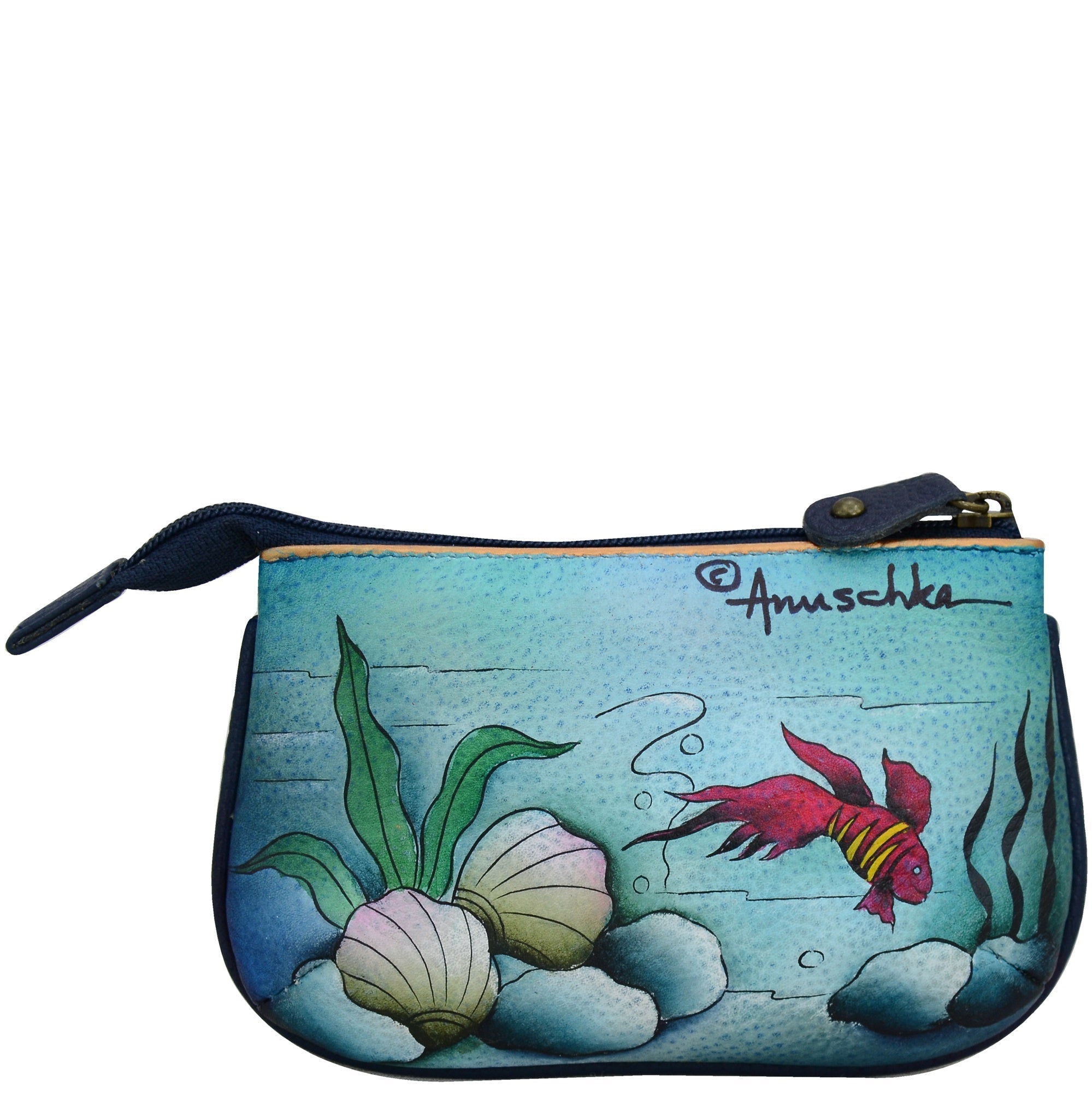 Medium Zip Pouch - 1107| Anuschka Leather India