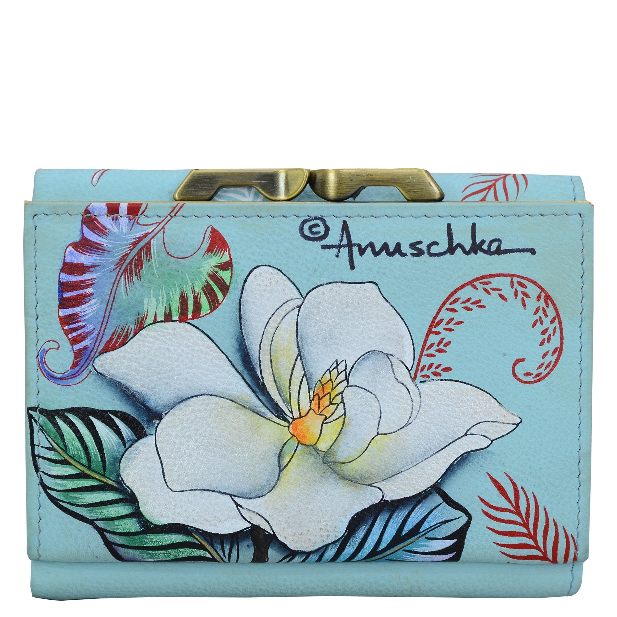 RFID Blocking Small Flap French Wallet - 1138| Anuschka Leather India