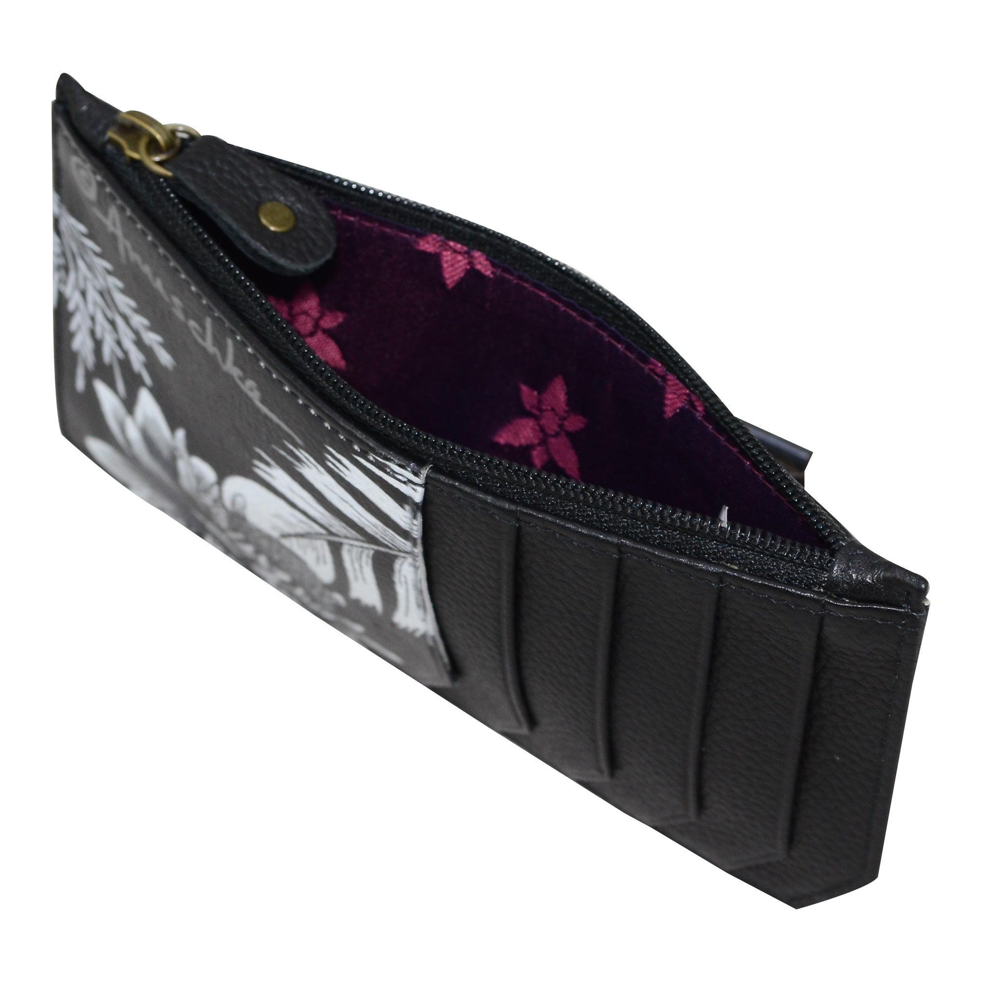 RFID Blocking Card Case with Coin Pouch - 1140| Anuschka Leather India