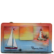 Organizer Wallet Crossbody - 1149| Anuschka Leather India