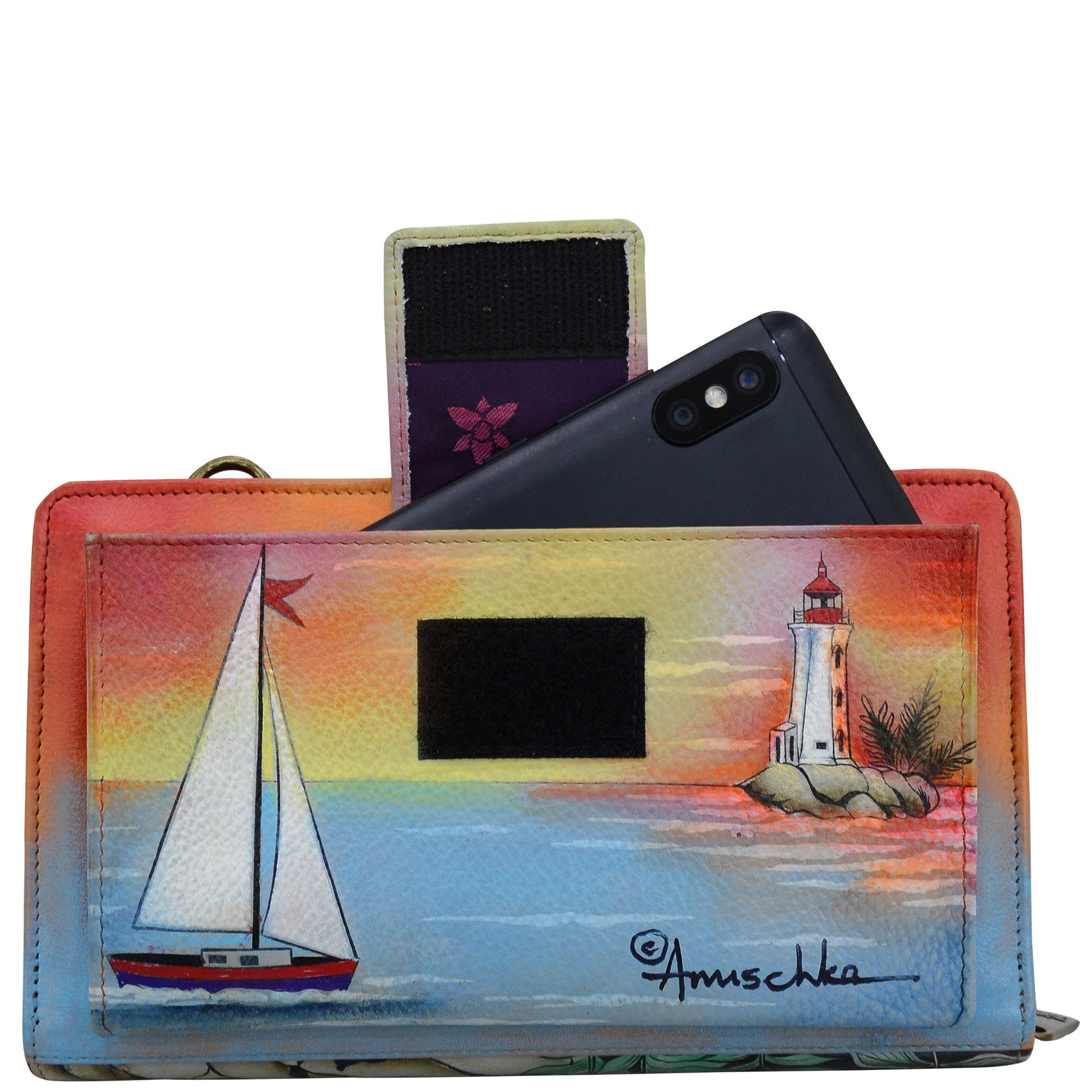 Organizer Wallet Crossbody - 1149| Anuschka Leather India