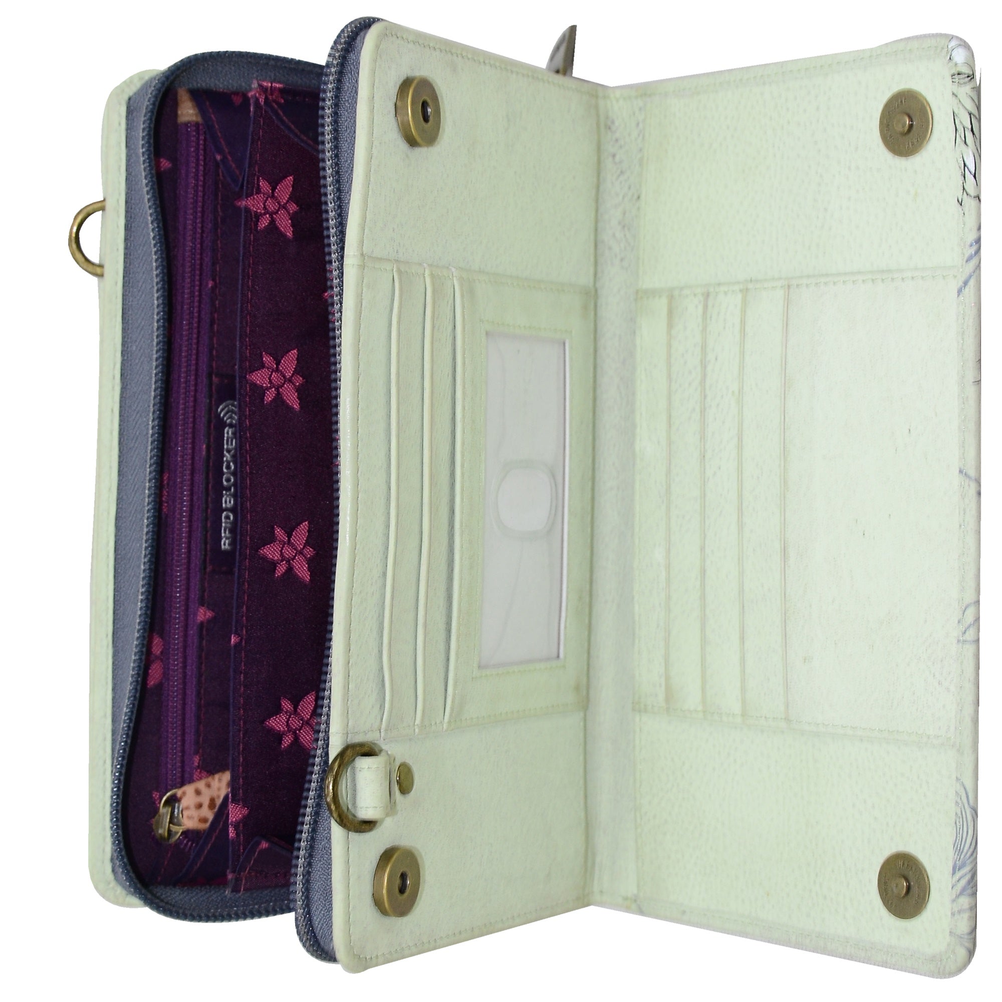 Organizer Wallet Crossbody - 1149| Anuschka Leather India