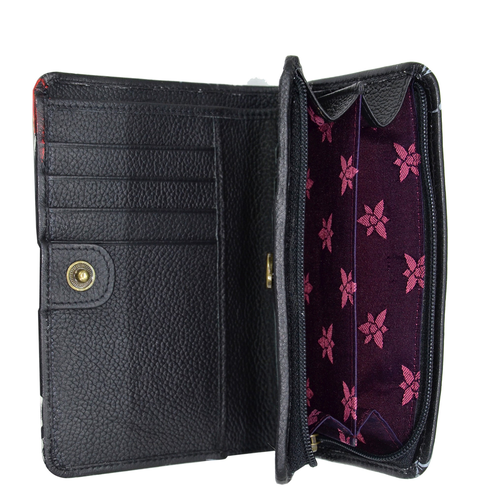 Two-Fold Small Organizer Wallet - 1166| Anuschka Leather India