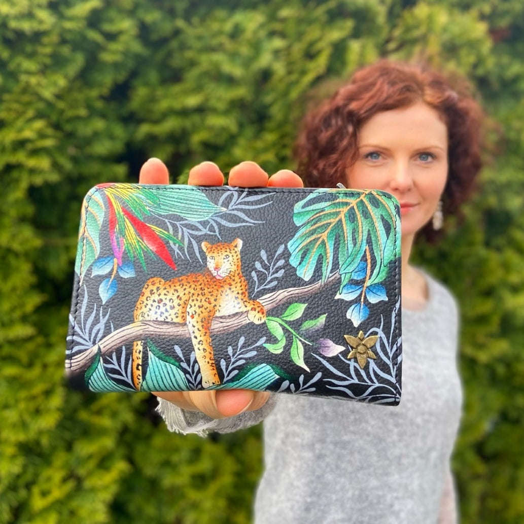 Two-Fold Small Organizer Wallet - 1166| Anuschka Leather India