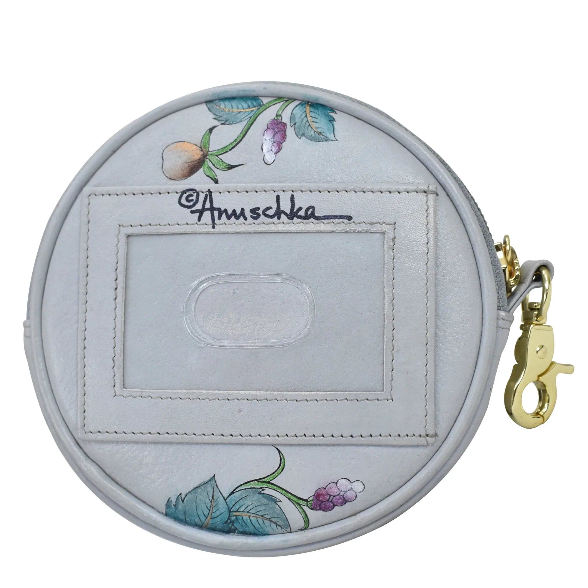 Floral Charm Round Coin Purse - 1175