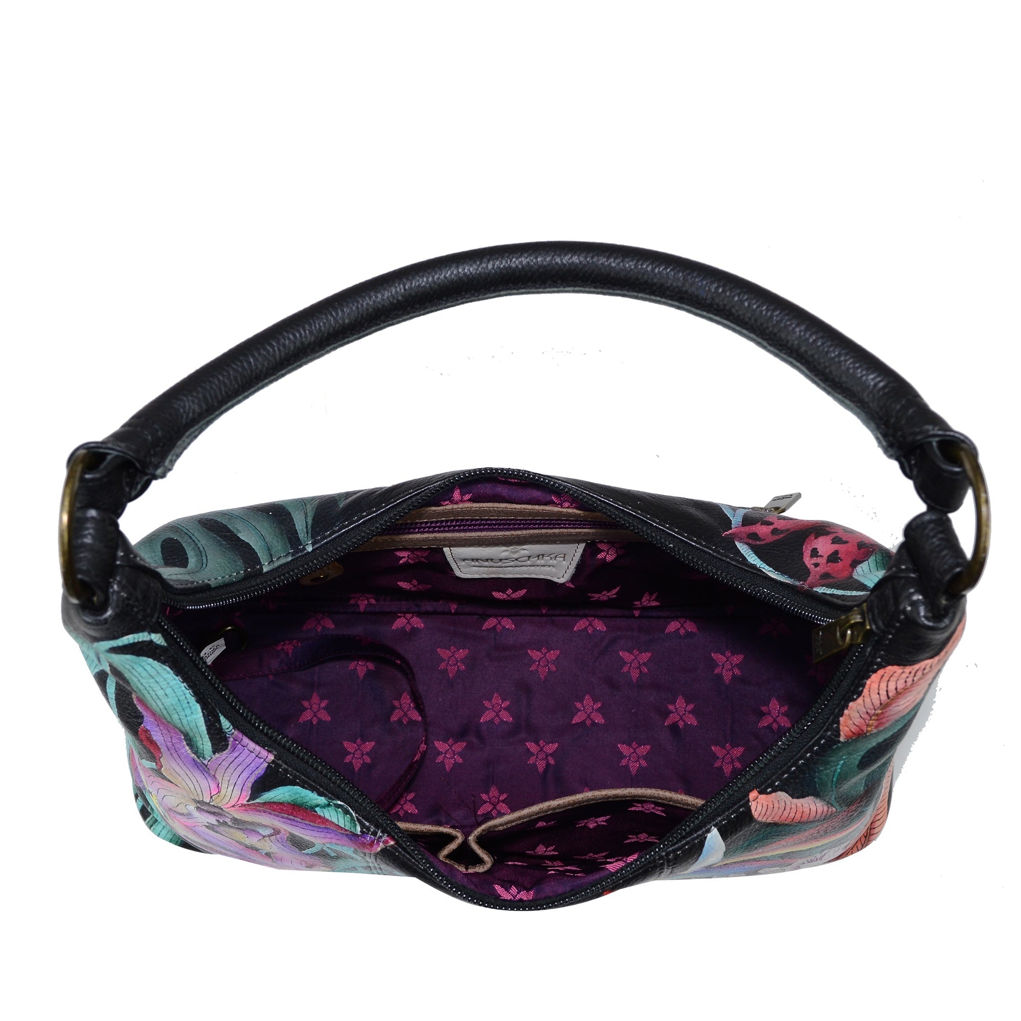 Medium Zip Top Hobo - 371| Anuschka Leather India