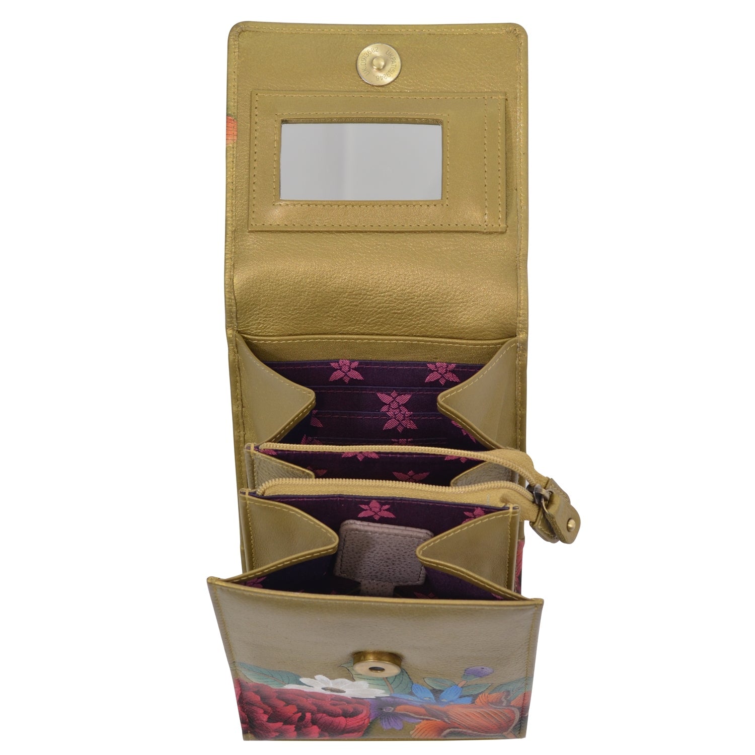 Triple Compartment Crossbody Organizer - 412| Anuschka Leather India