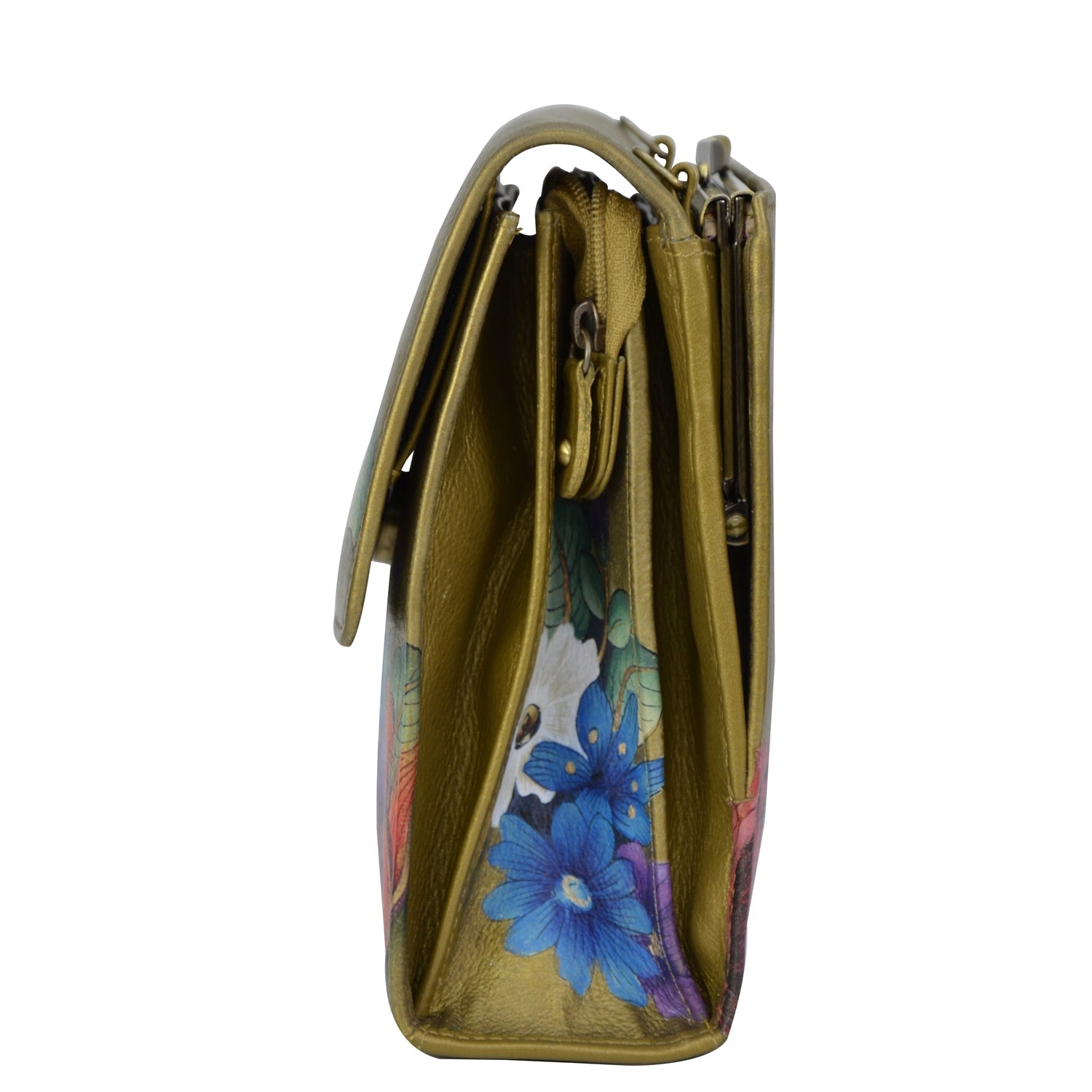 Triple Compartment Crossbody Organizer - 412| Anuschka Leather India