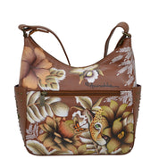 Classic Hobo With Studded Side Pockets - 433| Anuschka Leather India