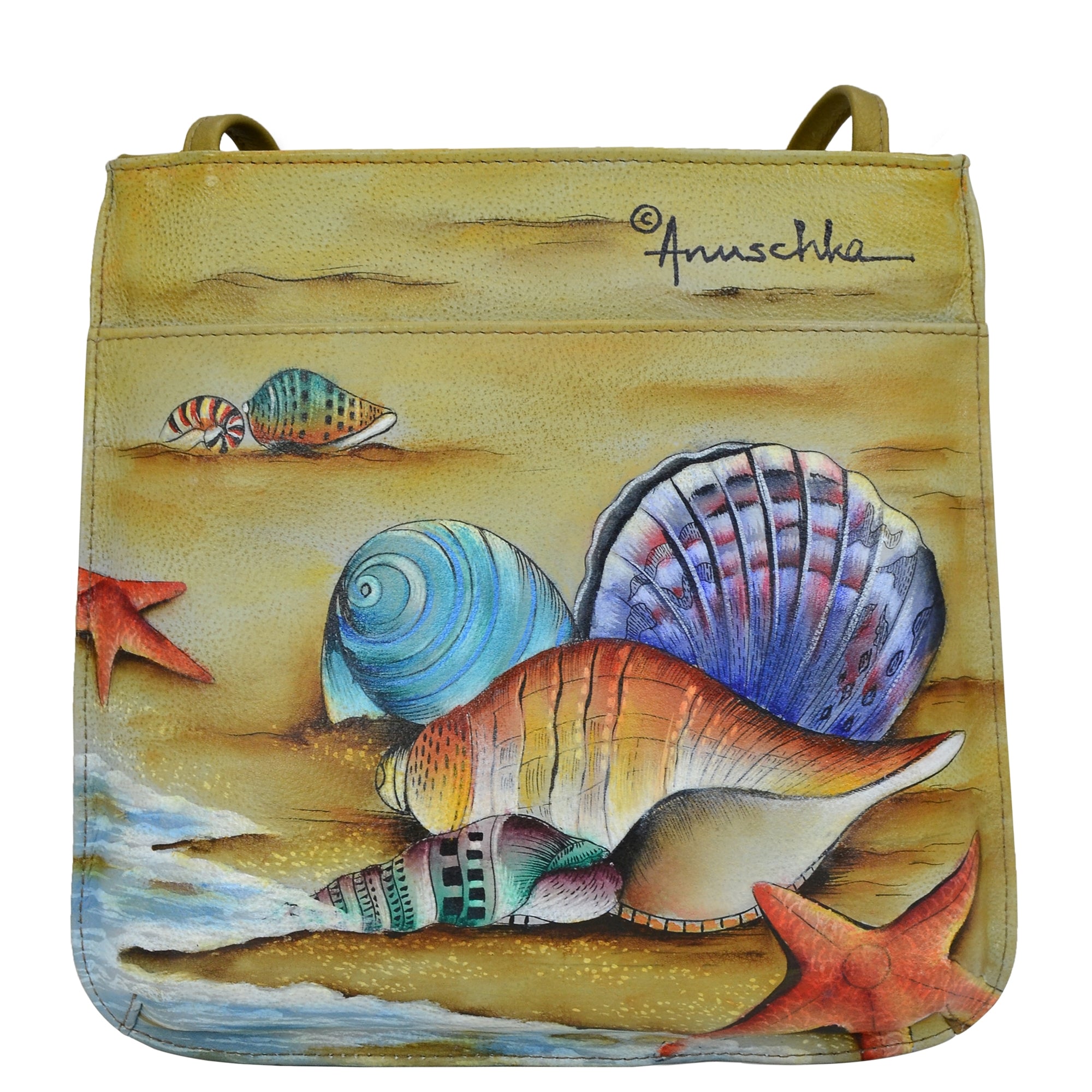 Slim Crossbody With Front Zip - 452| Anuschka Leather India