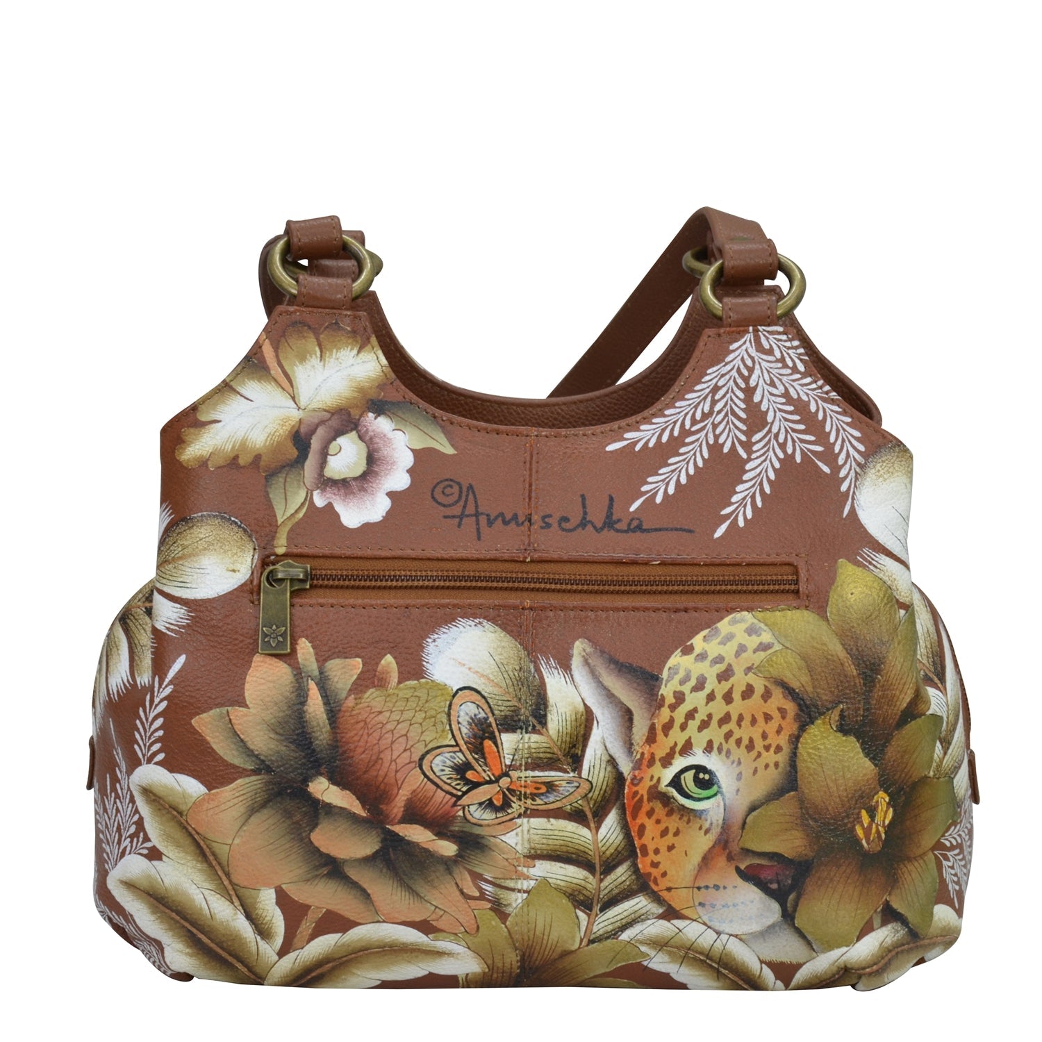 Triple Compartment Satchel - 469| Anuschka Leather India