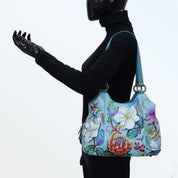 Triple Compartment Satchel - 469| Anuschka Leather India