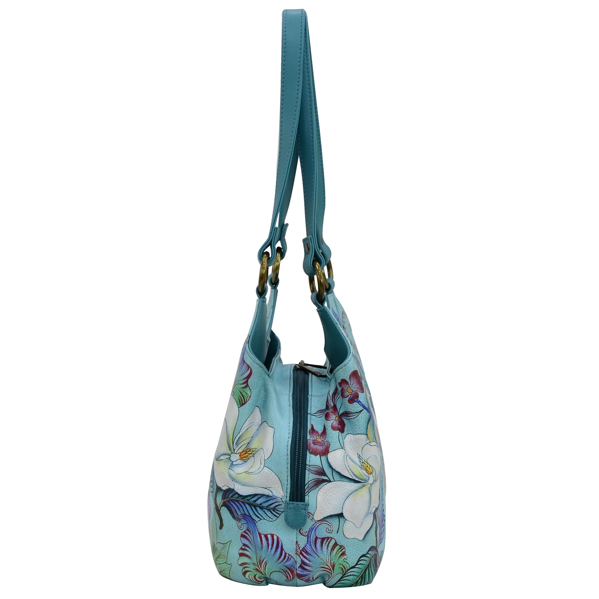 Triple Compartment Satchel - 469| Anuschka Leather India