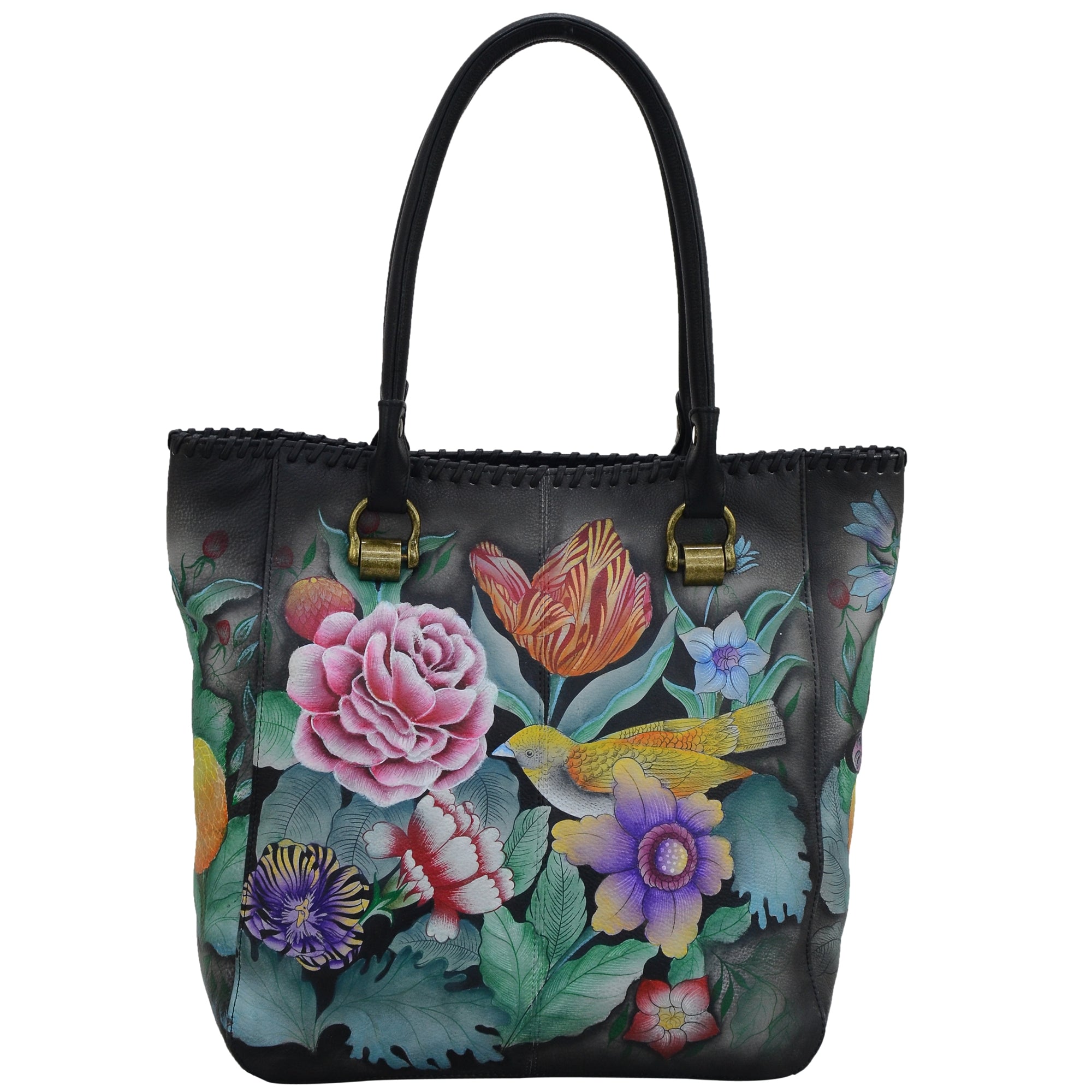 Tall Tote With Double Handle - 609| Anuschka Leather India