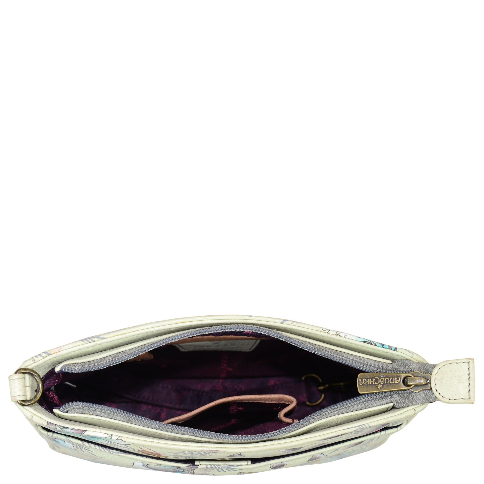 Compact Crossbody With Front Pocket - 636| Anuschka Leather India
