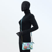 Organizer Crossbody With RFID Protection - 637| Anuschka Leather India