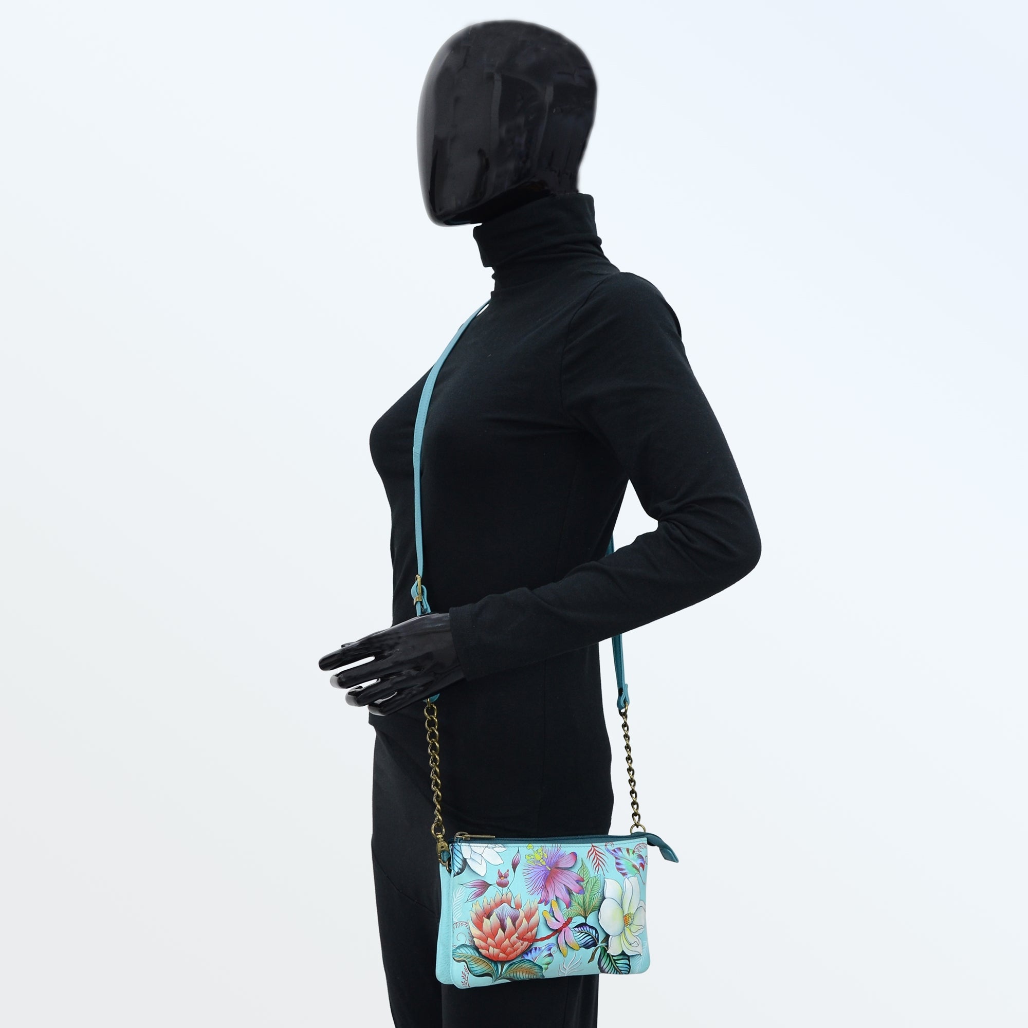 Organizer Crossbody With RFID Protection - 637| Anuschka Leather India