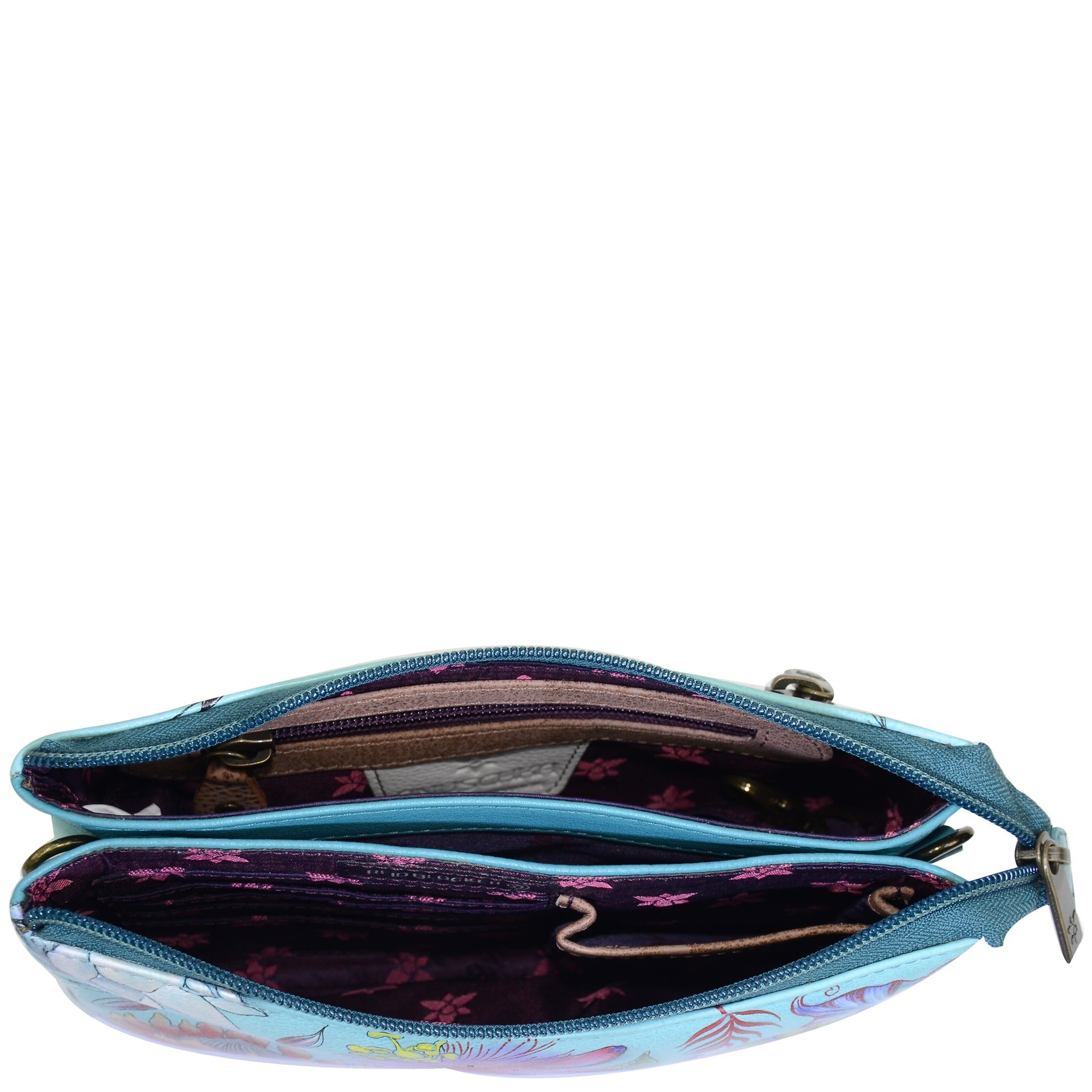 Organizer Crossbody With RFID Protection - 637| Anuschka Leather India