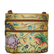 Crossbody With Front Zip Organizer - 651| Anuschka Leather India