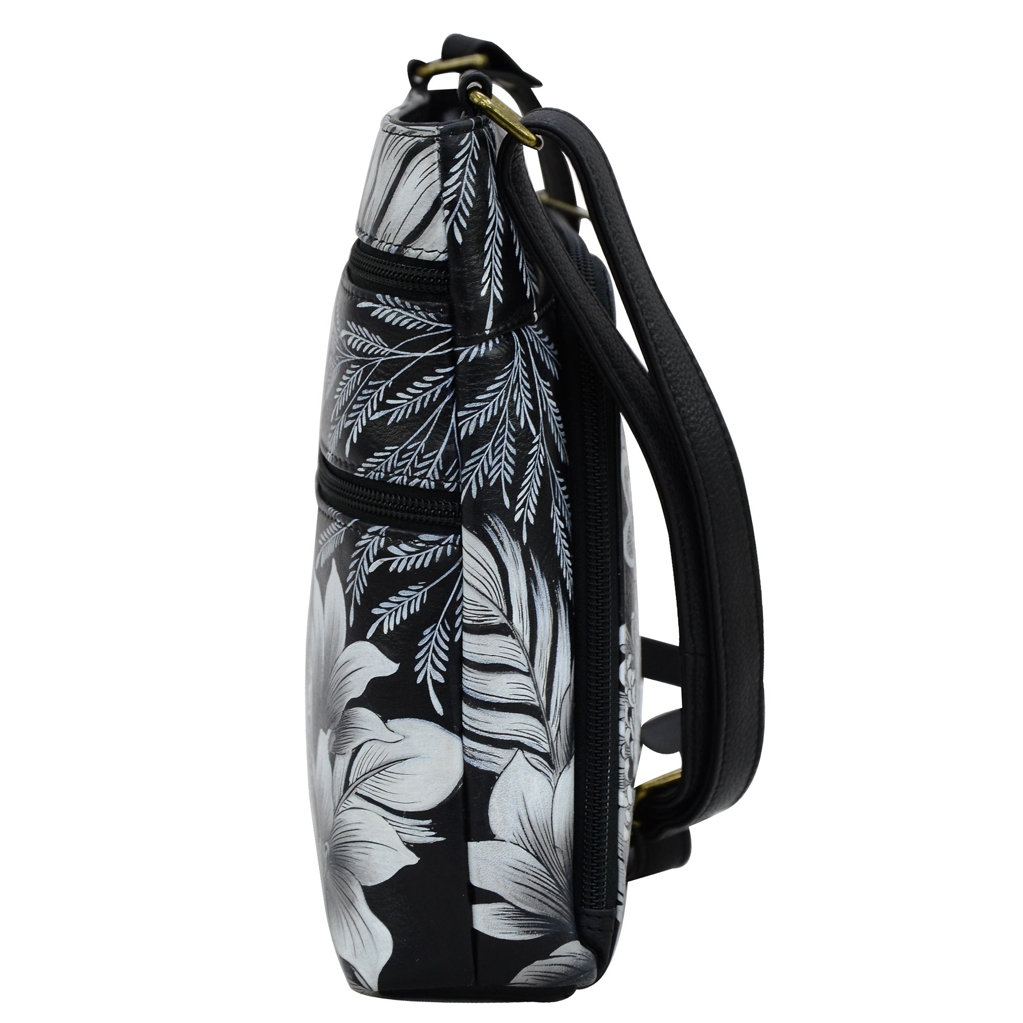 Crossbody With Front Zip Organizer - 651| Anuschka Leather India