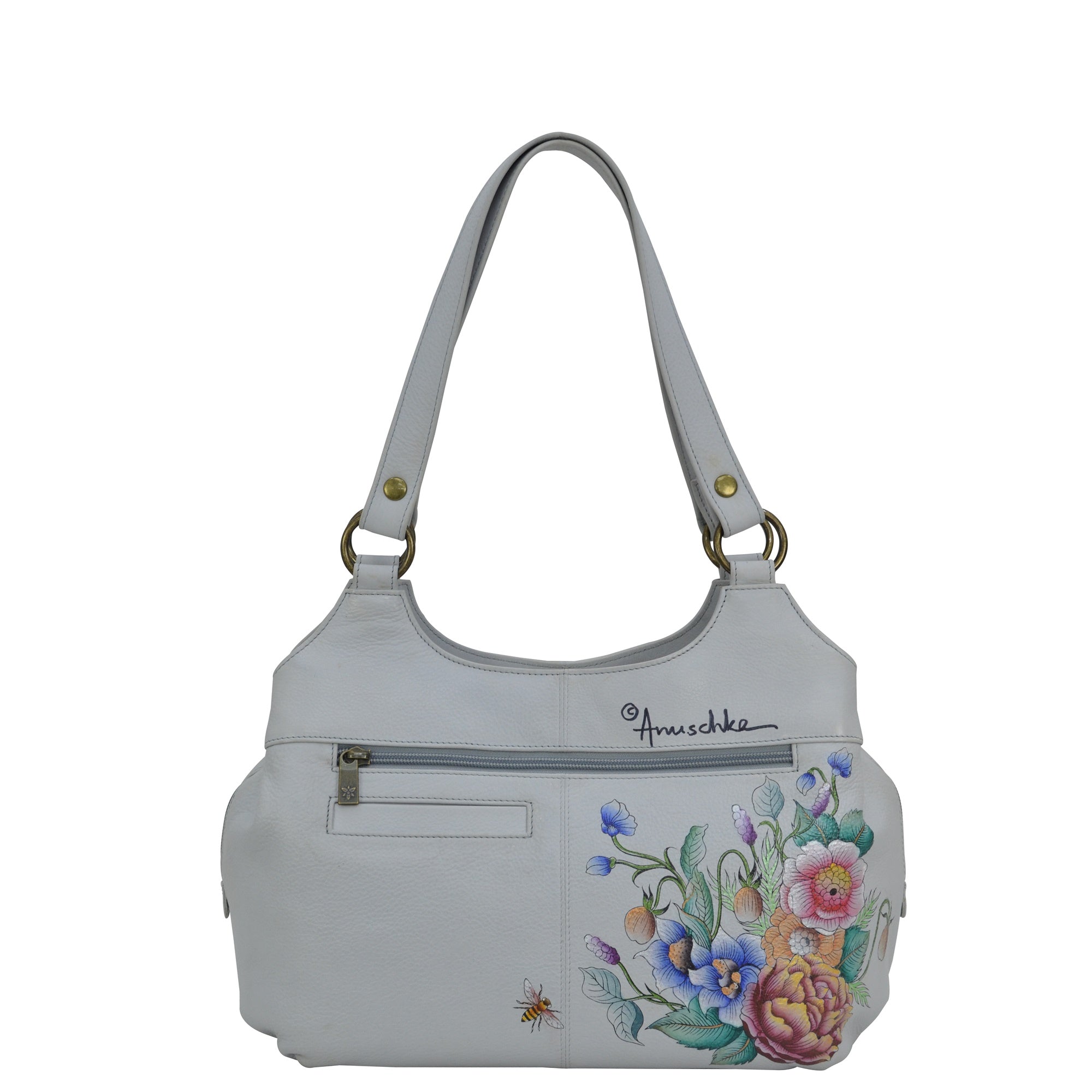 Triple Compartment Large Satchel - 652| Anuschka Leather India