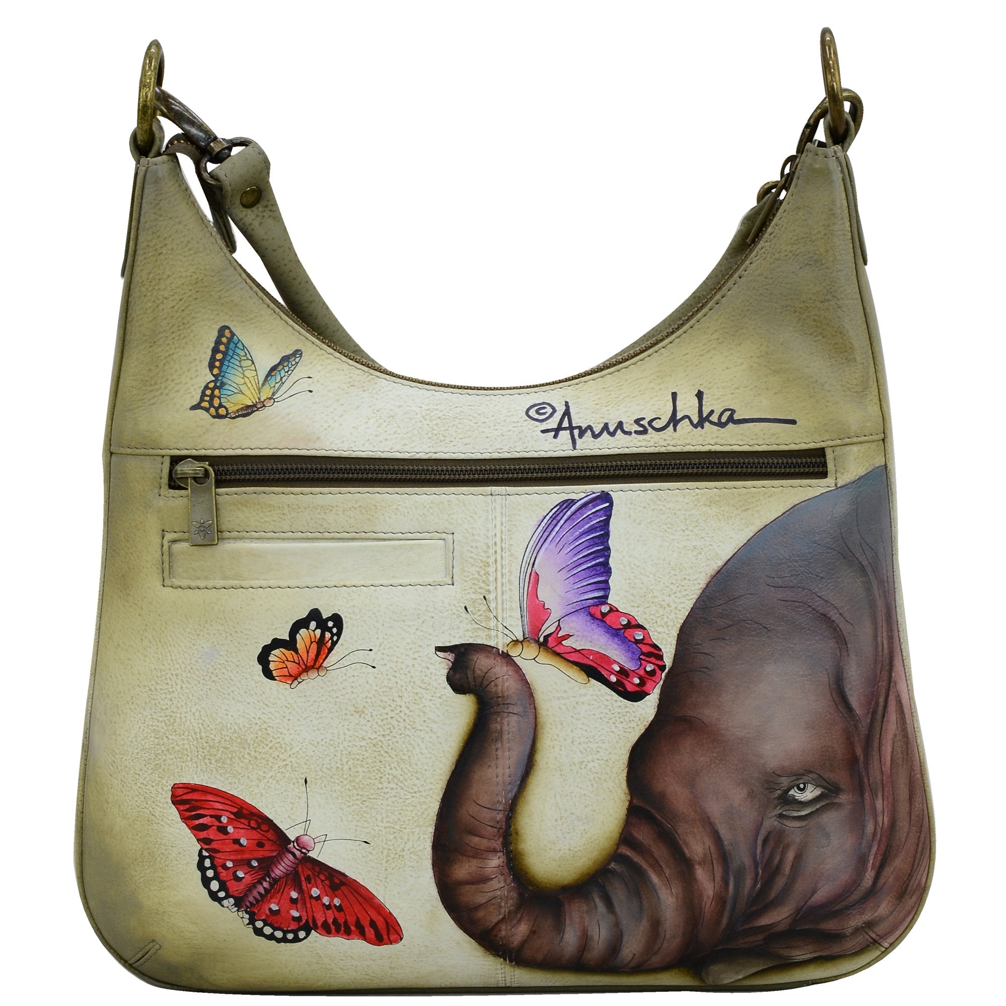 Convertible Slim Hobo With Crossbody Strap - 662| Anuschka Leather India