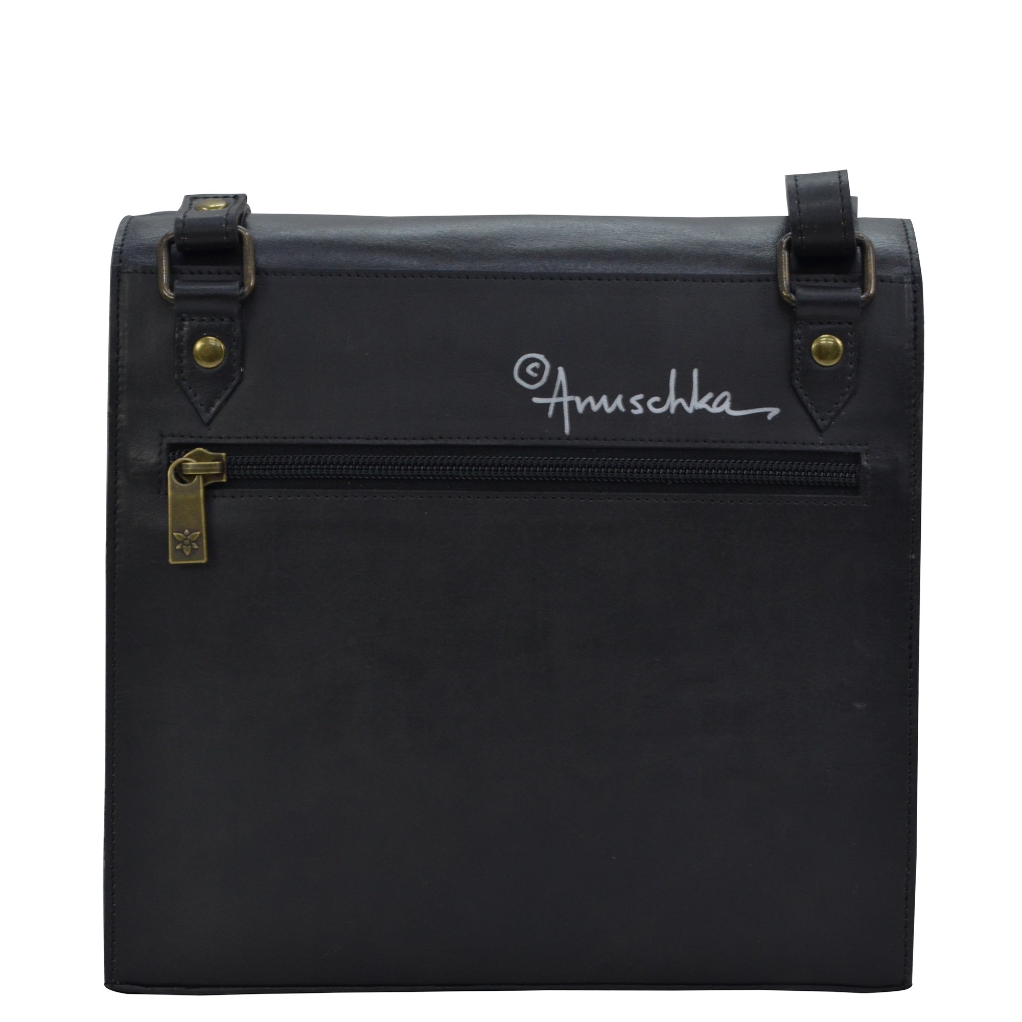 Hummingbird Black Flap Messenger Crossbody - 692