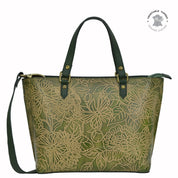 Tooled Butterfly Jade Medium Tote - 693