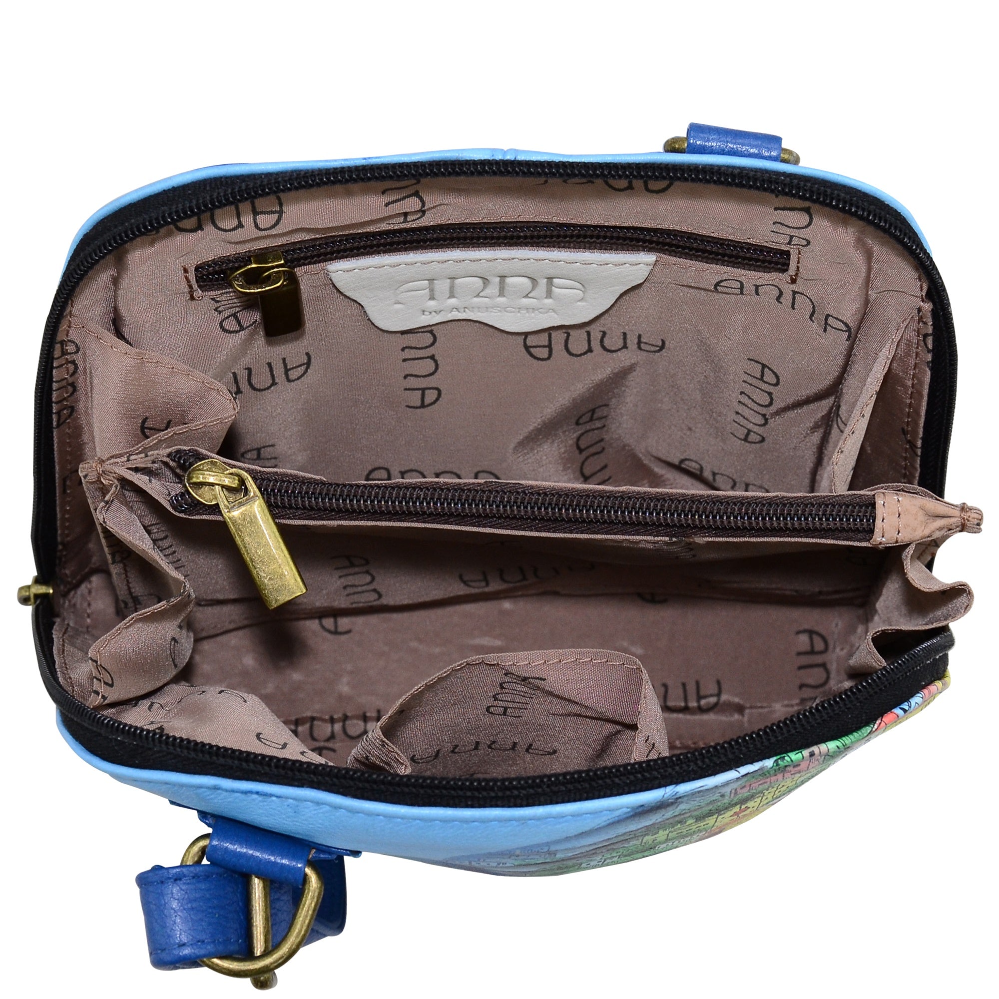 Small Multi Compartment Zip-Around Organizer - 8109| Anuschka Leather India