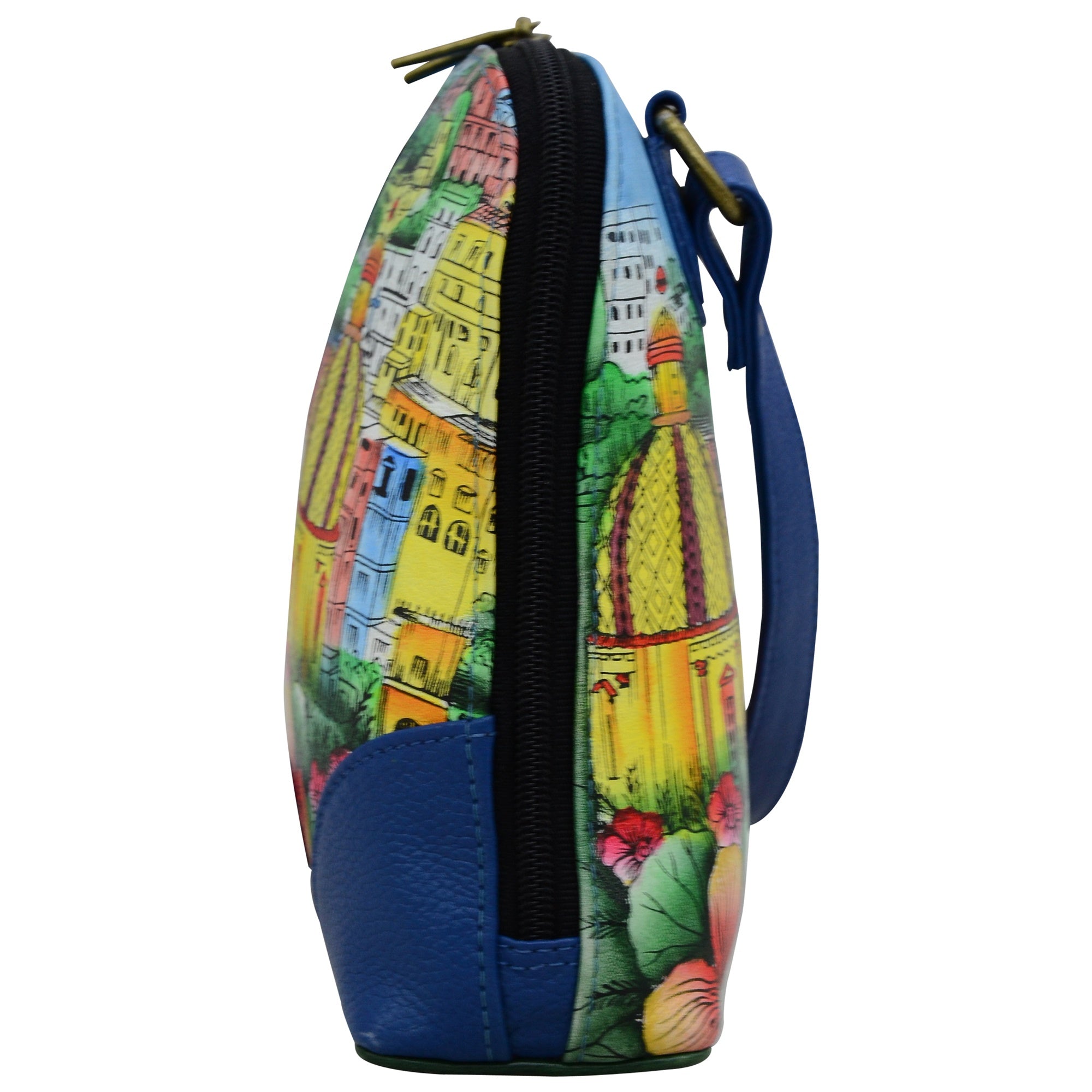 Small Multi Compartment Zip-Around Organizer - 8109| Anuschka Leather India