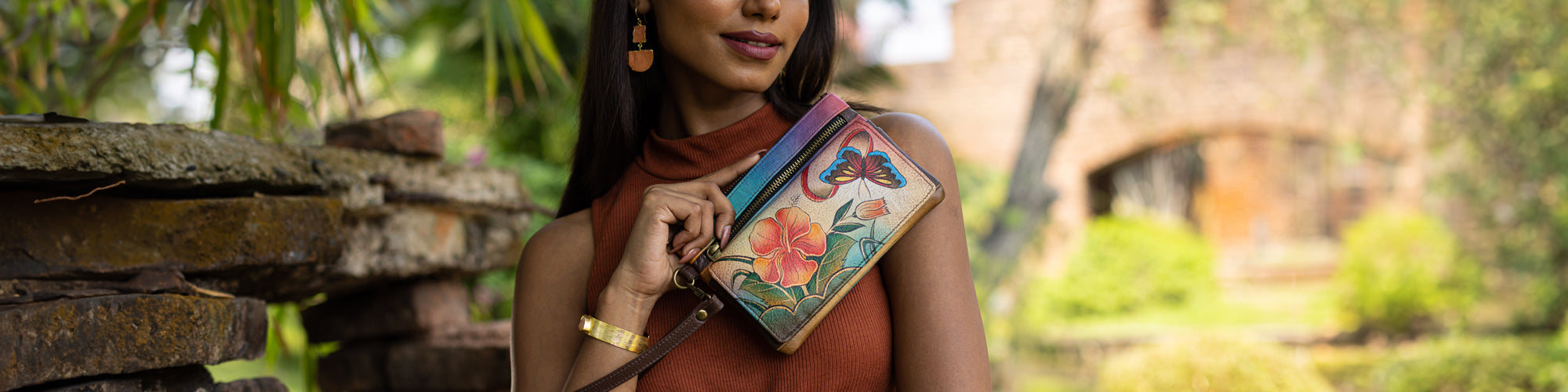 Anna Hand painted Large Wallets