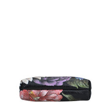 Load image into Gallery viewer, Hand-painted floral-patterned leather coin pouch (anuschka - 1031) on a white background.
