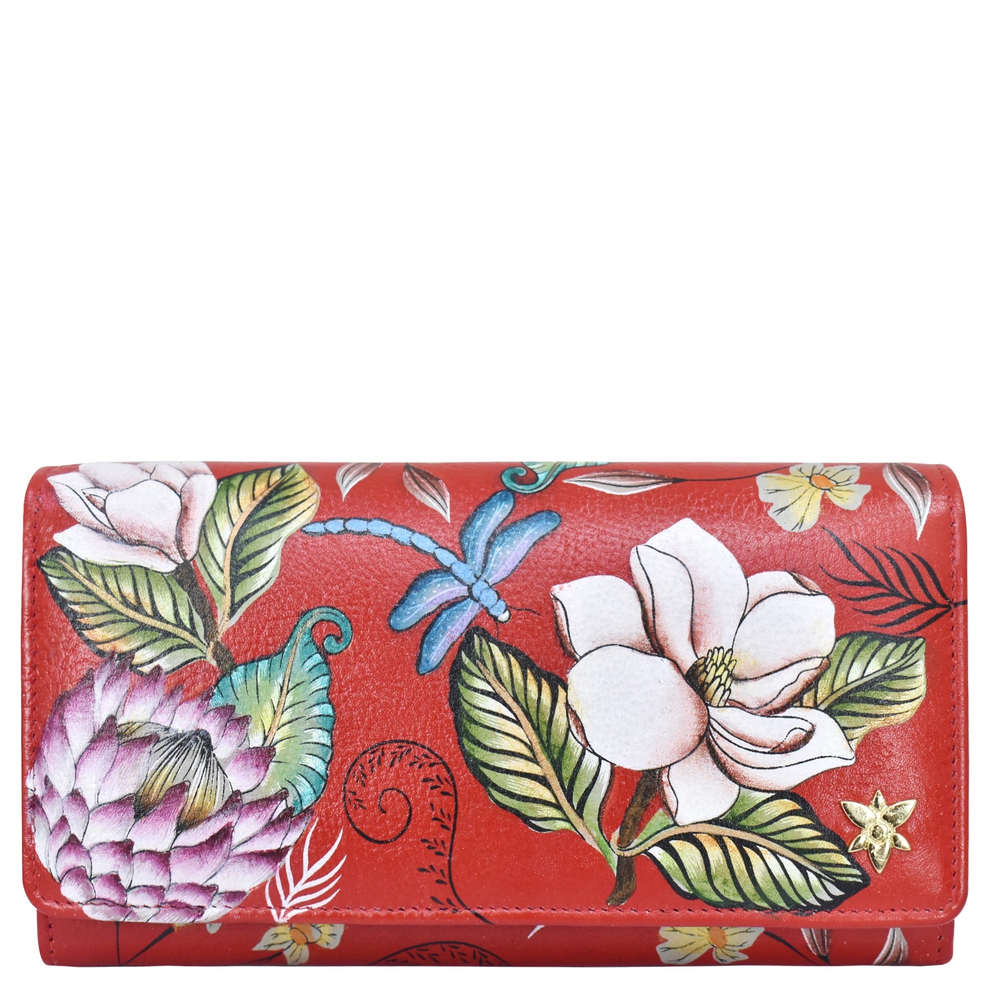 Crimson Garden Accordion Flap Wallet - 1112