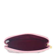 Load image into Gallery viewer, Open Anuschka Medium Zip-Around Eyeglass/Cosmetic Pouch - 1163 with empty interior against a white background.
