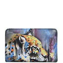 Load image into Gallery viewer, Abstract Leopard Two-Fold Small Organizer Wallet - 1166
