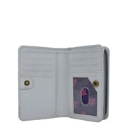 Floral Charm Two-Fold Small Organizer Wallet - 1166