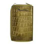 Croc Embossed Desert Gold Crossbody Phone Case - 1173