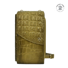 Load image into Gallery viewer, Croc Embossed Desert Gold Crossbody Phone Case - 1173
