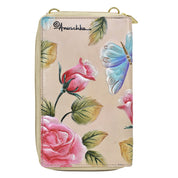 Tooled Rose-Almond Crossbody Phone Case - 1173