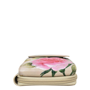 Anuschka's Crossbody Phone Case - 1173 with a floral pattern on a white background.